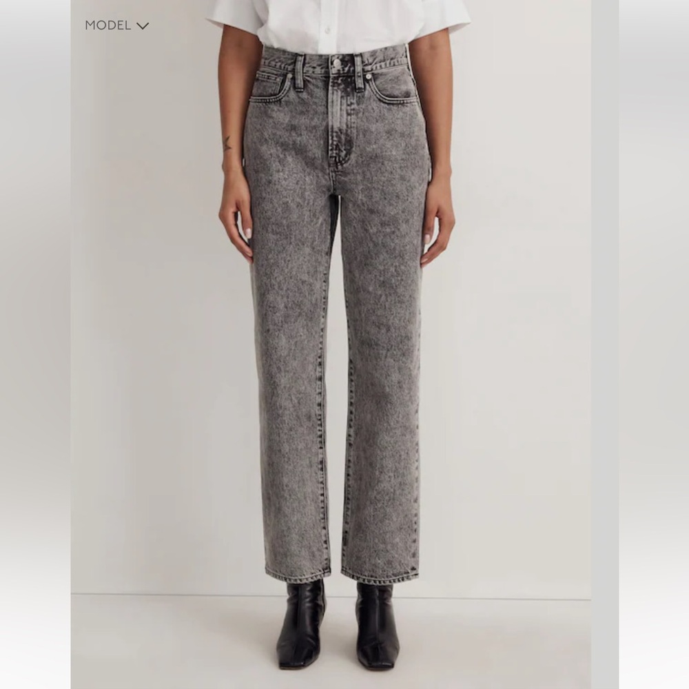 Madewell Women's Gray Straight Leg Jeans